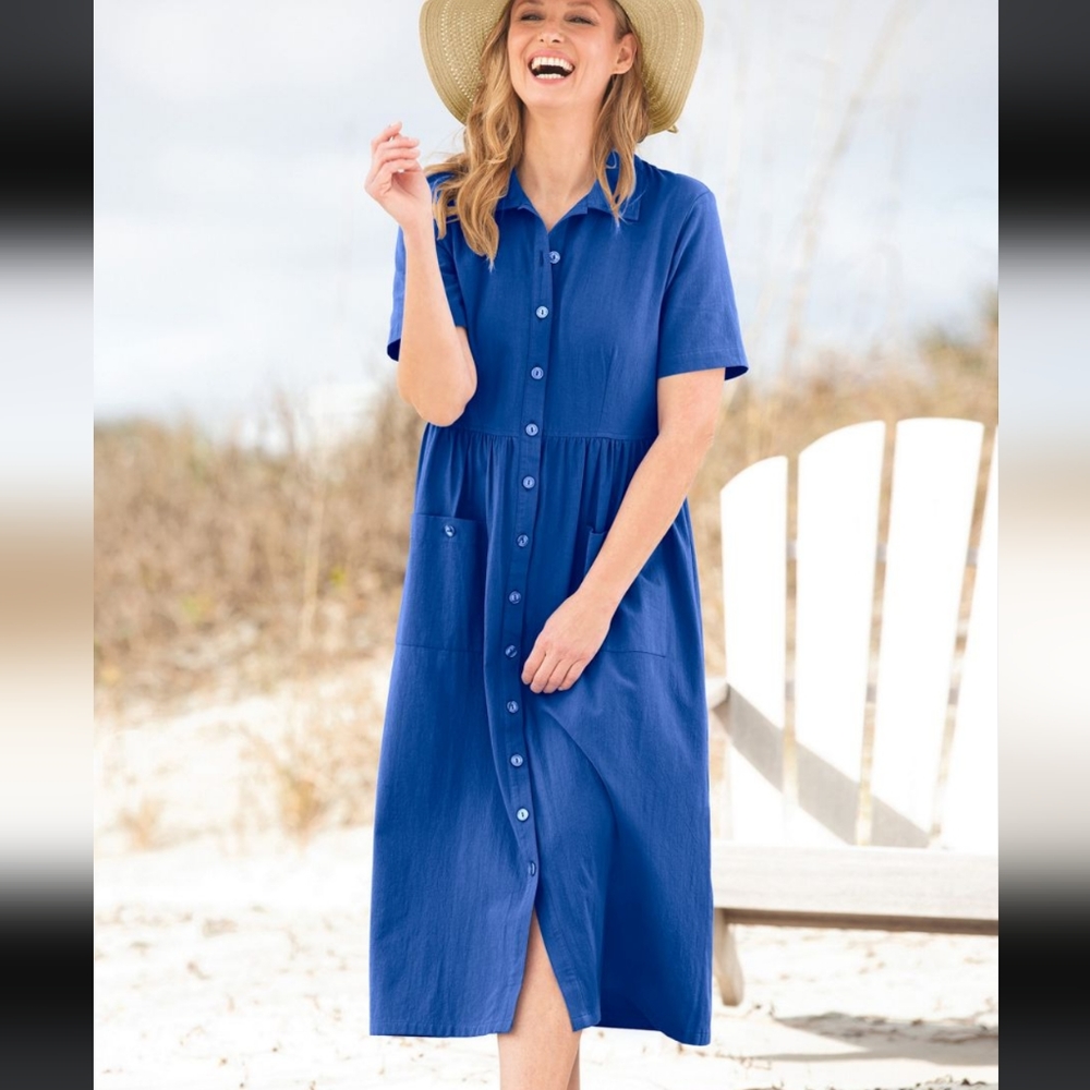 Apple seed cotton dress SZ.LP NWT